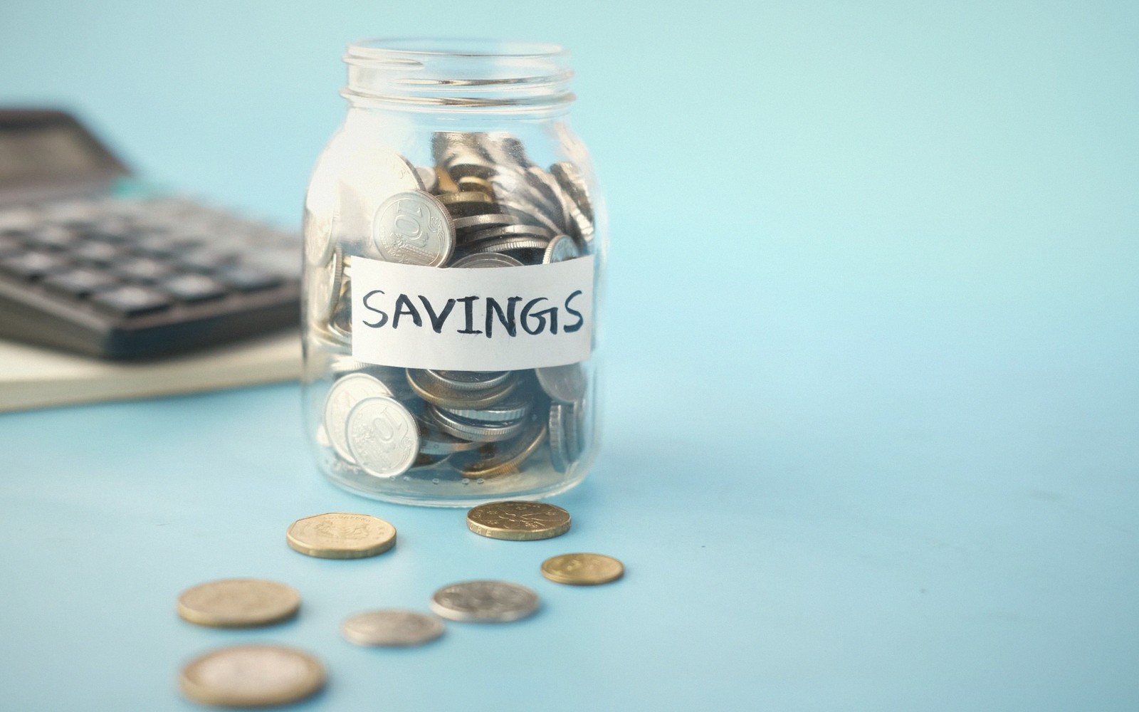 A donation jar / coins close-up